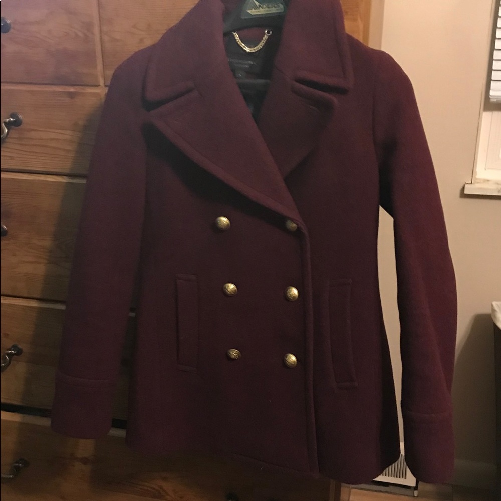 J crew Majesty Stadium Cloth Peacoat